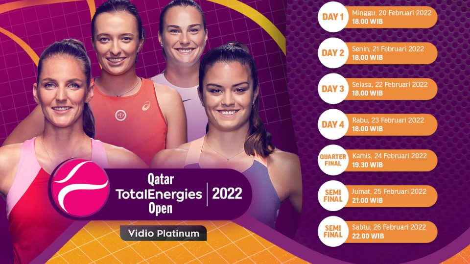 Link Live Streaming WTA 1000 Qatar TotalEnergies Open 2022