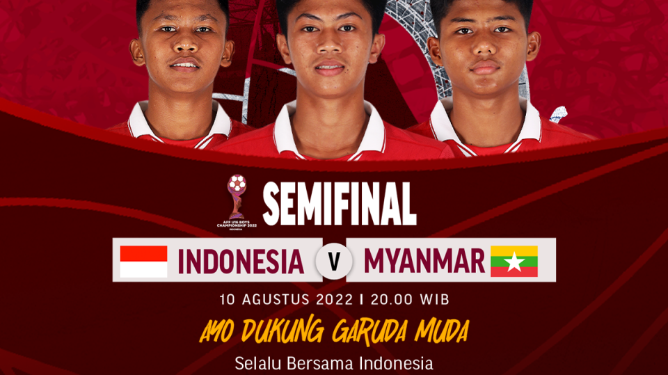 Link Live Streaming Indonesia vs Myanmar di Semifinal Piala AFF U-16 2022