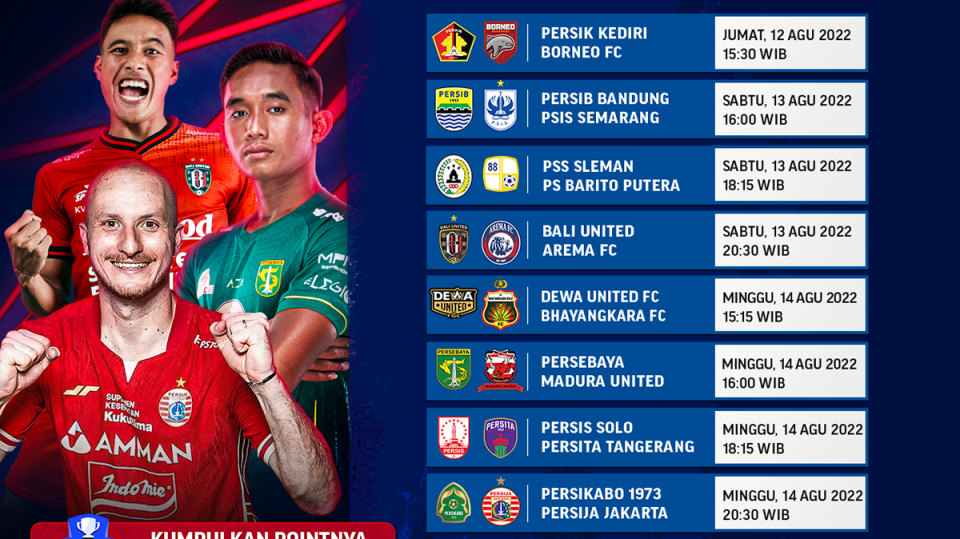 Jadwal Lengkap BRI Liga 1 2022/2023 Pekan 4