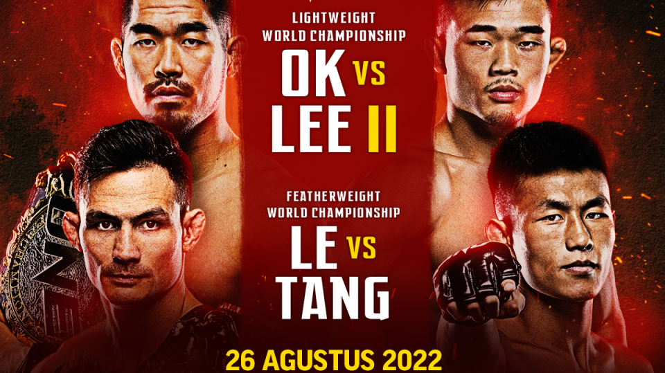 Jadwal ONE 160 : OK vs Lee II dan Le vs Tang