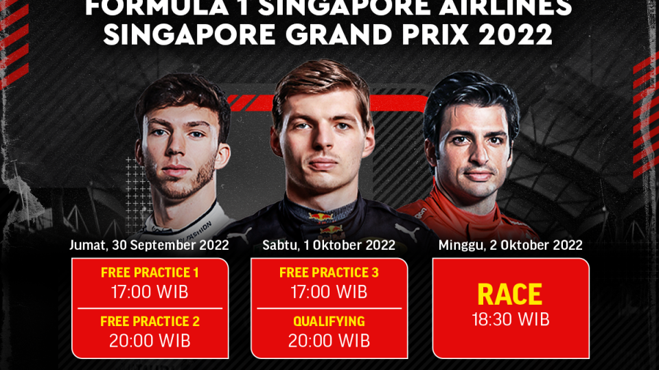Jadwal F1 GP Singapura 2022