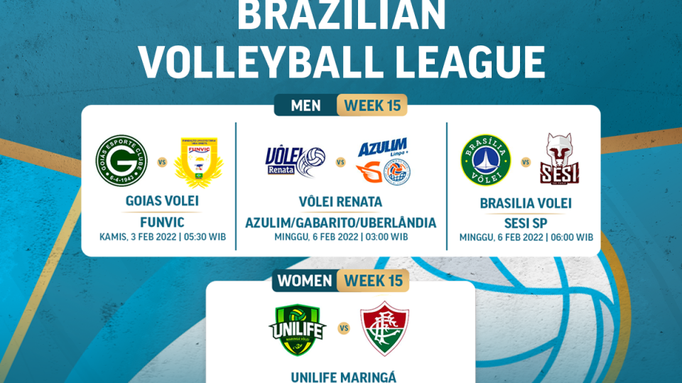 Jadwal dan Link Live Streaming Brazilian Volleyball Superliga 2021/22 Pekan 15