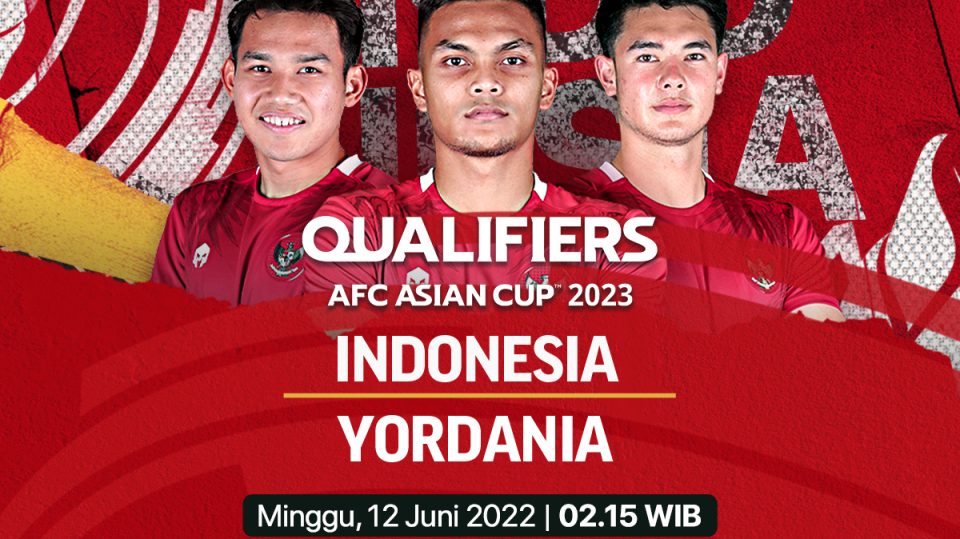 Indonesia vs Yordania di Kualifikasi Piala Asia 2023