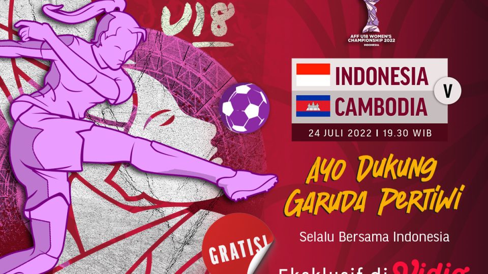Live Streaming Indonesia vs Kamboja di Piala AFF Wanita U-18 2022