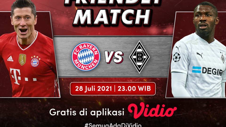 live streaming friendly match bayern munchen vs borussia monchengladbach