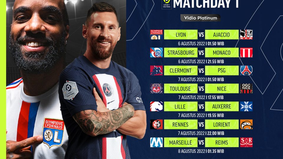 Jadwal Lengkap Ligue 1 2022/23 Pekan Pertama