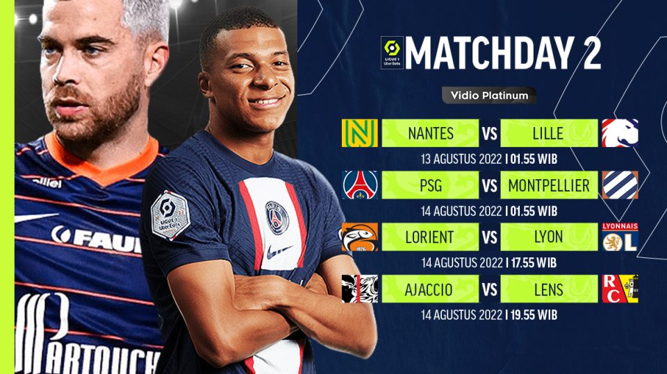 Jadwal Lengkap Ligue 1 Prancis 2022/23 Pekan Kedua