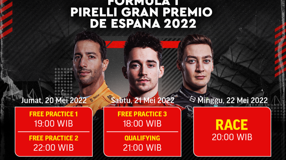Jadwal F1 Spanyol 2022 Pekan Ini, Simak Link Live Streamingnya