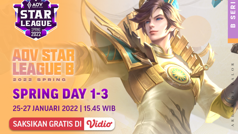 Jadwal Live Streaming AOV Star League (ASL) B Series Spring Day di Vidio