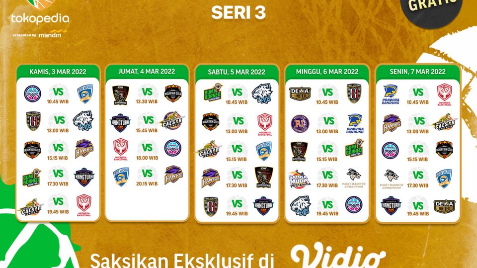 Saksikan Live Streaming IBL 2022 Seri 2 dan 3 Eksklusif di Vidio