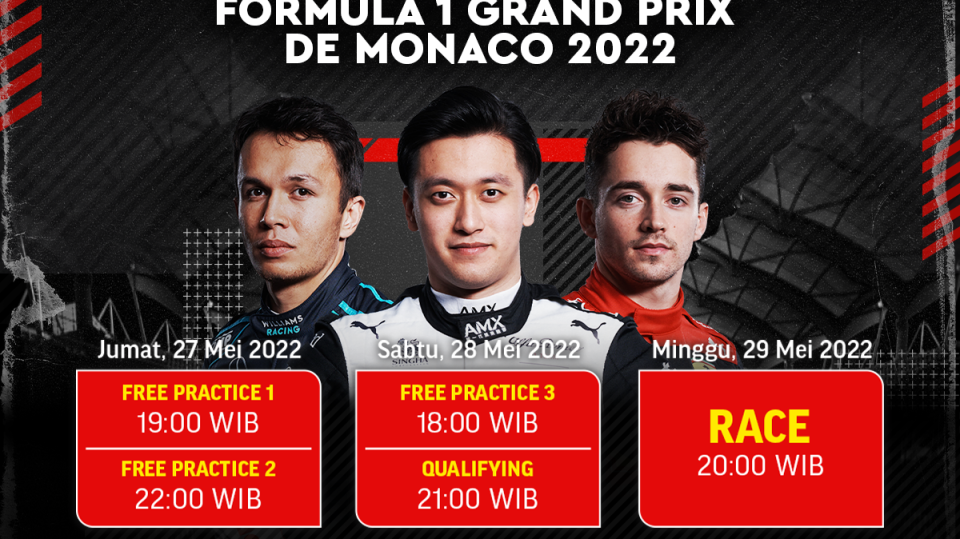 Jadwal F1 GP Monaco 2022, Live Streaming Melalui Link Ini
