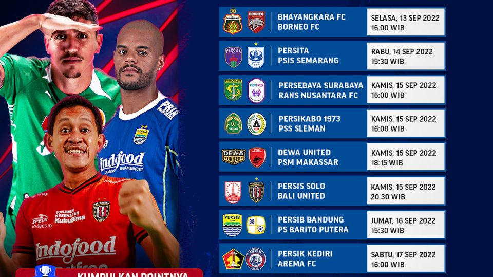 Jadwal BRI Liga 1 2022/23 Pekan 10