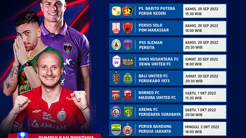 Jadwal Lengkap BRI Liga 1 2022/23 Pekan 11