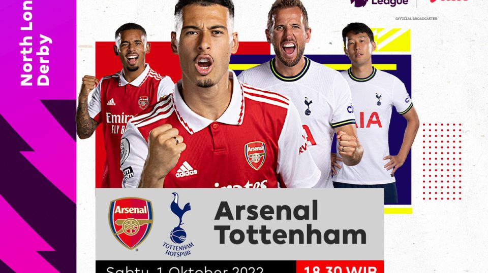 Link Live Streaming Arsenal vs Tottenham di Liga Inggris 2022/23