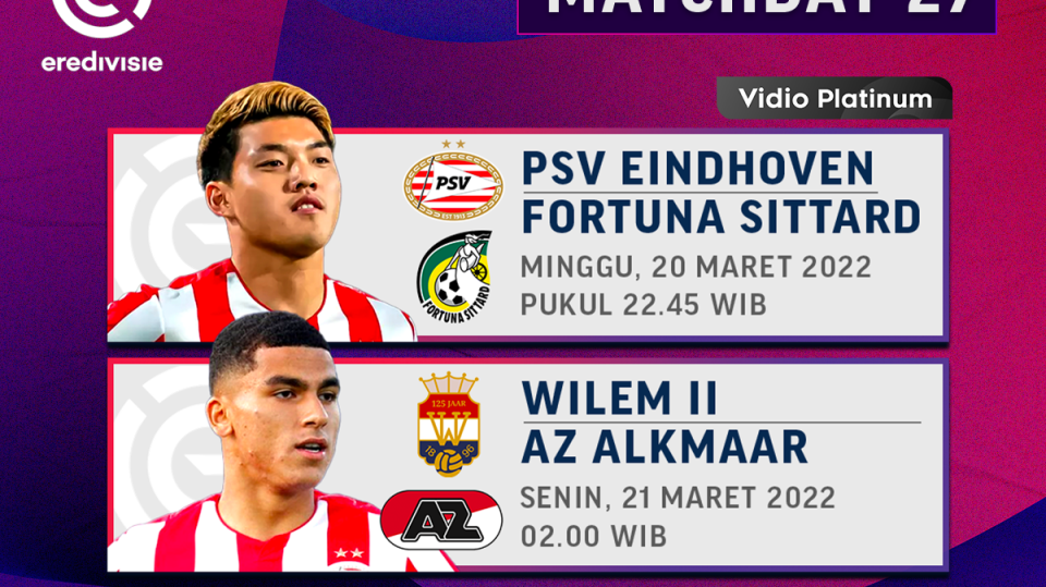 Link Live Streaming Liga Belanda ( Eredivisie ) 2021/22 Pekan Ke-27