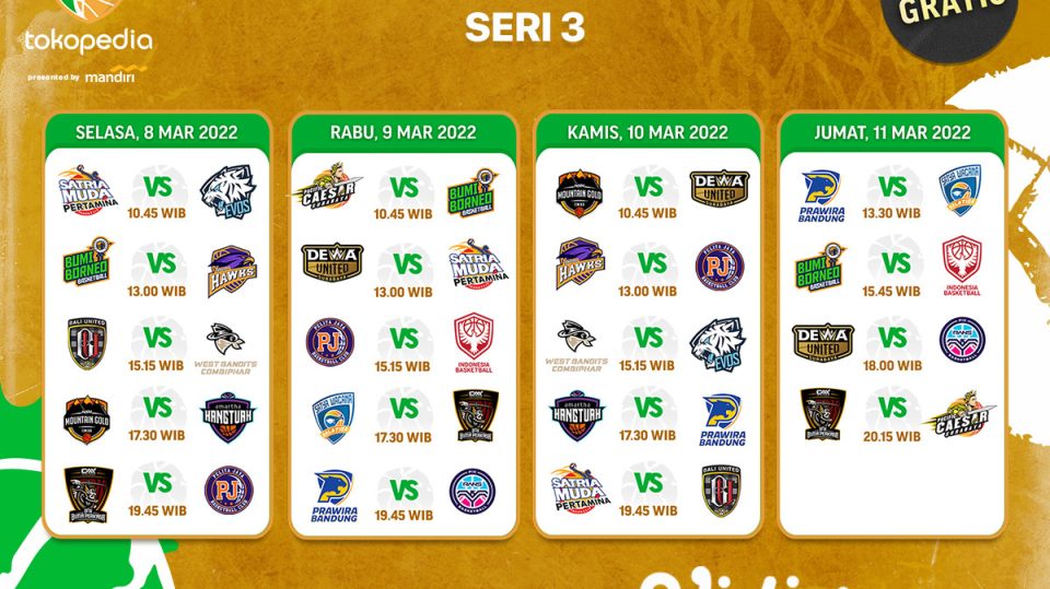 Link Live Streaming IBL 2022 Seri 3, Tersaji Prawira Bandung vs RANS PIK