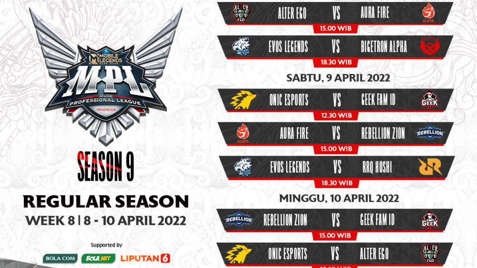 Ayo Saksikan Live Streaming MPL S9 Pekan Terakhir