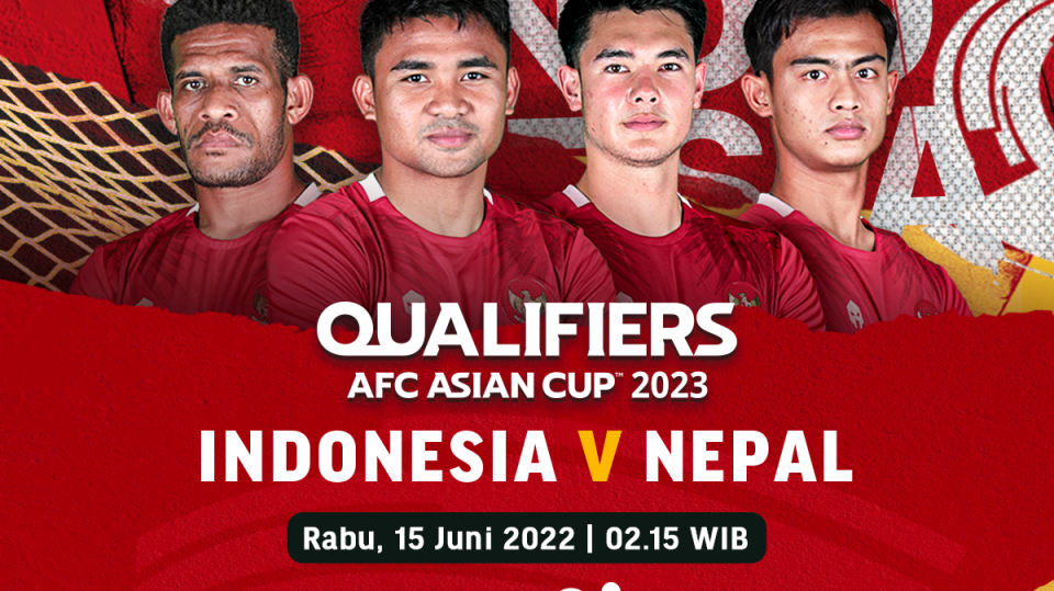 live streaming Indonesia vs Nepal di Kualifikasi Piala Asia 2023