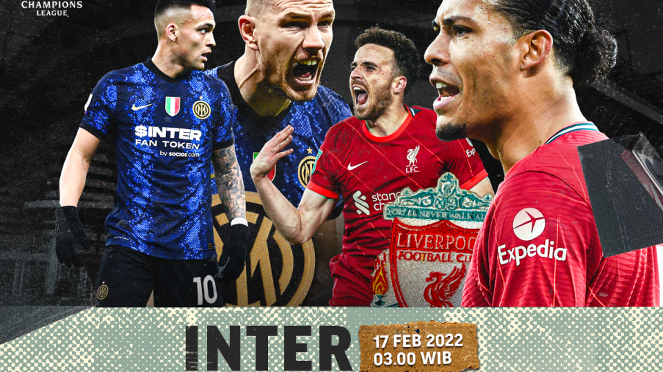 Inter Milan vs Liverpool, Live Streaming Liga Champions 2021/22 Babak 16 Besar