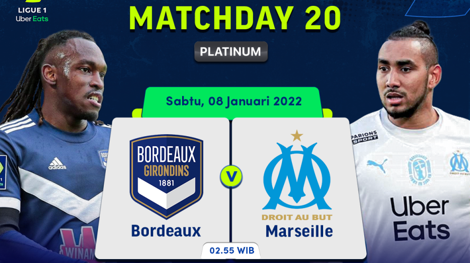 Link Live Streaming Bordeaux Vs Marseille Ligue 1 2021/22 Pekan 20 Malam Ini