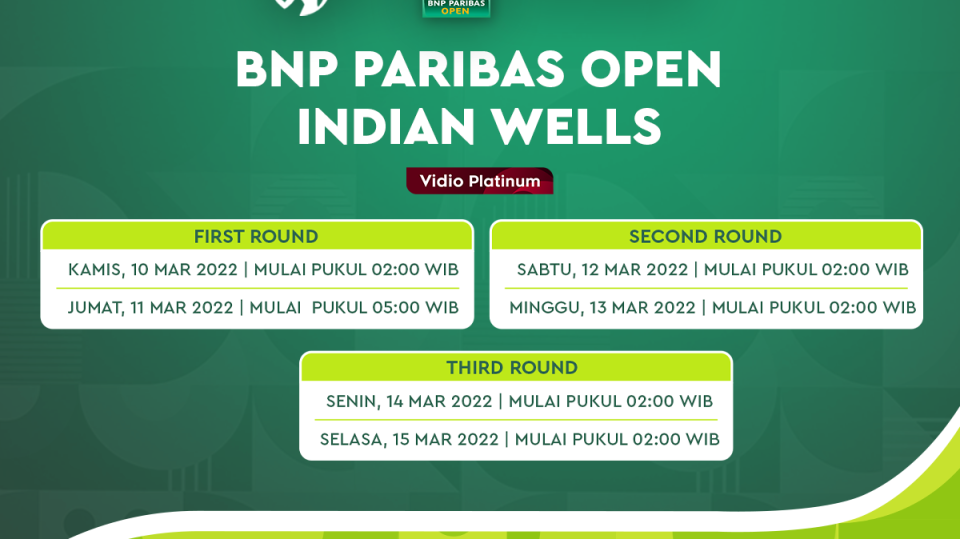 Link Live Streaming WTA Tour - WTA BNP Paribas Open | Indian Wells 2022