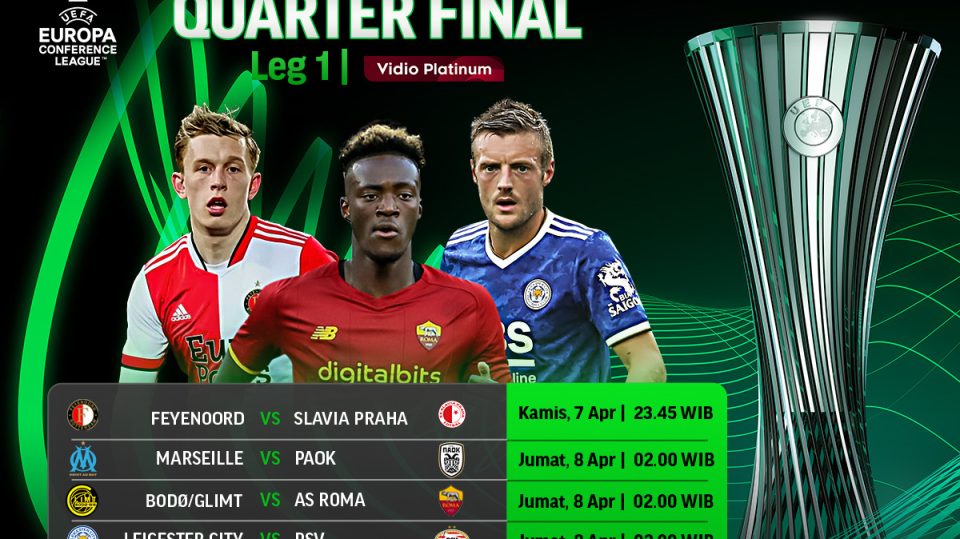 Saksikan Live Streaming Liga Konferensi Eropa 2022 Babak Perempat Final Leg Pertama
