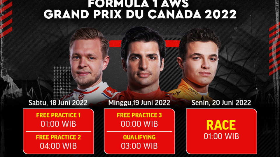 Jadwal F1 Live GP Kanada 2022 Akhir Pekan Ini