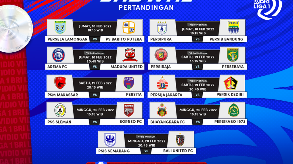 Jadwal Pekan 26 Liga 1 2021-22 Live Streaming di Vidio