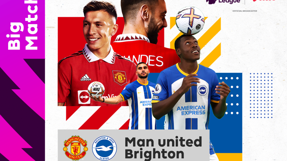 Link Live Streaming Man United vs Brighton di EPL 2022/23