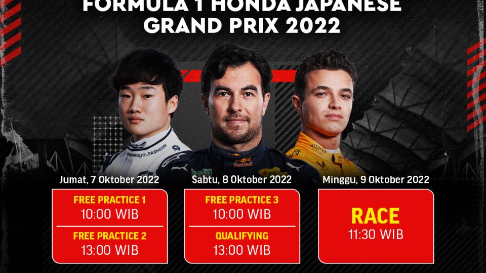 Jadwal F1 GP Jepang 2022 di Sirkuit Suzuka