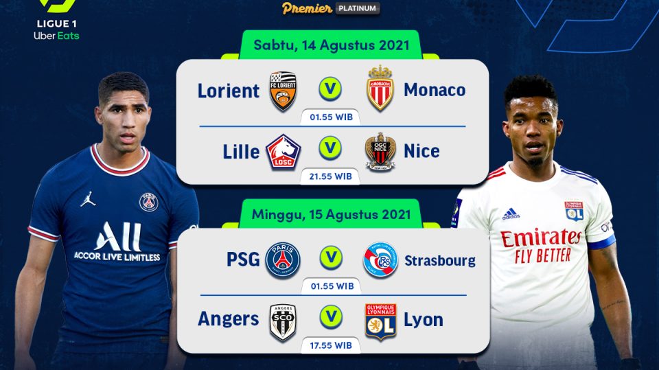 Link Live Streaming Nonton Ligue 1 Prancis Matchday 2 2021/2022