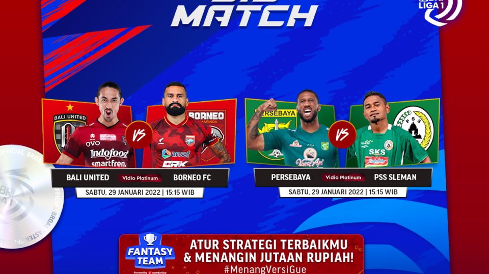 Link Live Streaming Liga 1 2021-22 Hari ini, Sabtu 29 Januari 2022 di Vidio