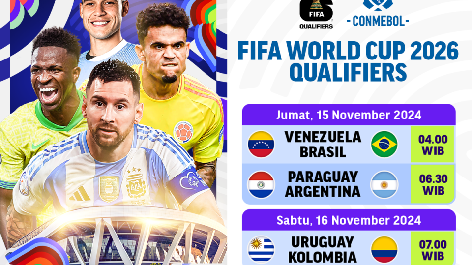 Jadwal dan live streaming WCQ 2026 Zona CONMEBOL