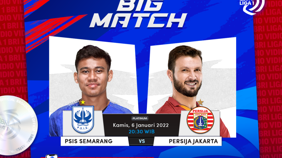 Link Live Streaming Liga 1 2021/22 Hari Ini, Duel Panas PSIS vs Persija