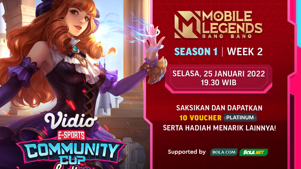 Live Streaming Vidio Community Cup Ladies Season 1 Mobile Legends Week 2