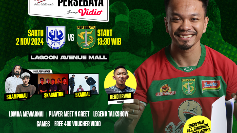 Nobar Gratis PSIS Semarang vs Persebaya Bareng Vidio
