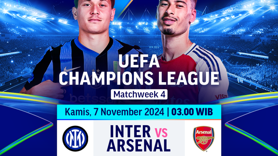Siaran langsung liga champion Inter vs Arsenal