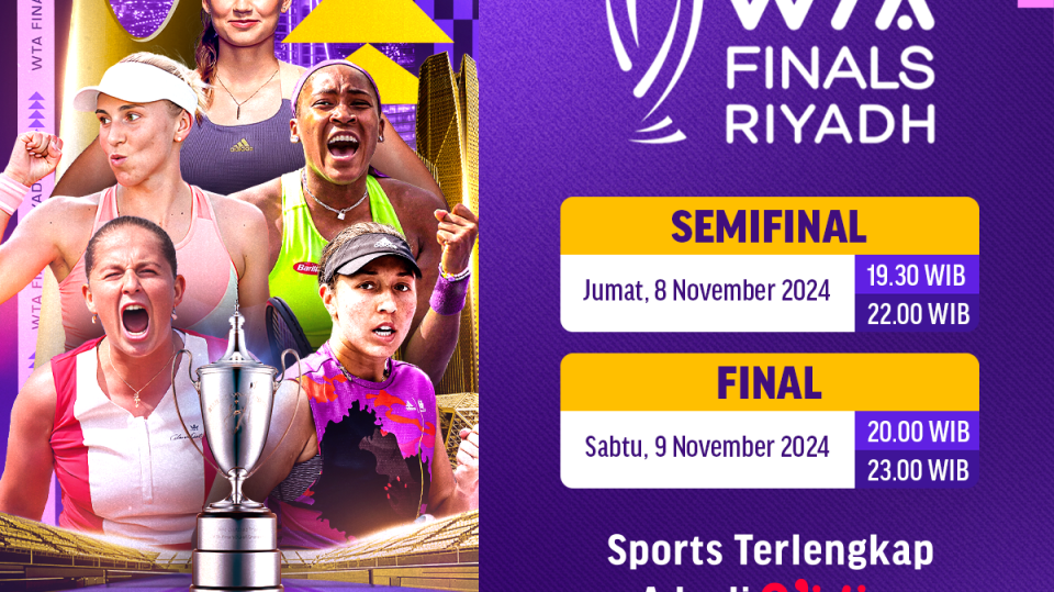 Jadwal dan live streaming WTA Finals Riyadh 2024 babak semifinal dan final