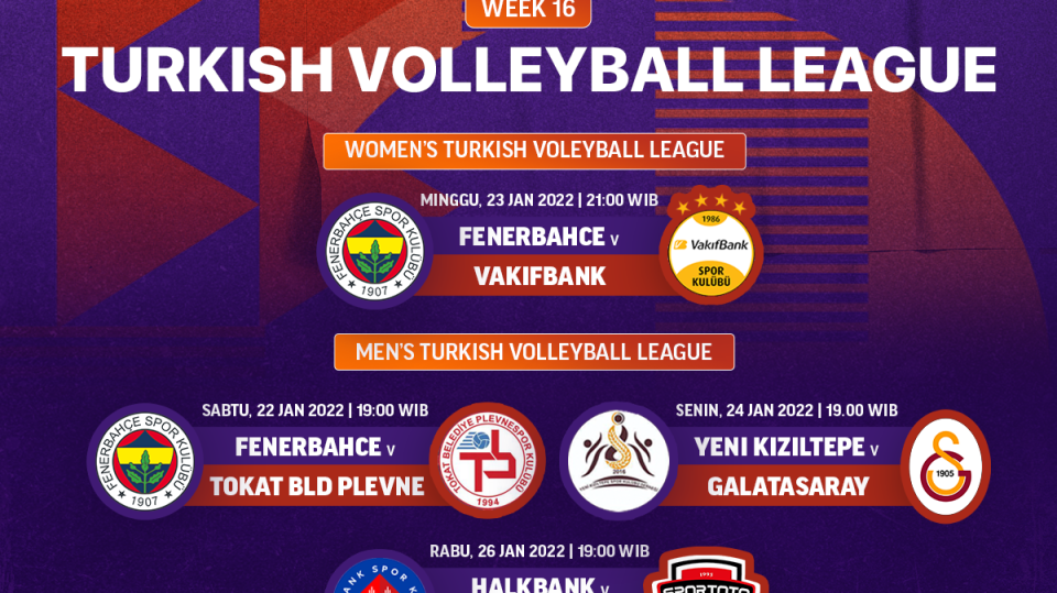 Ini Jadwal dan Link Live Streaming Liga Voli Turki 2021/22 Pekan Ini