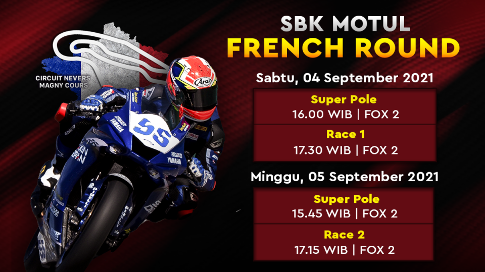Jadwal dan Link Live Streaming WSBK Prancis 2021 di FOX Sports