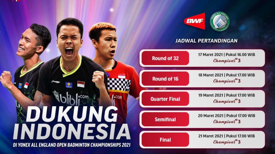 Ini Update Jadwal & Link Badminton Live YONEX All England 2021