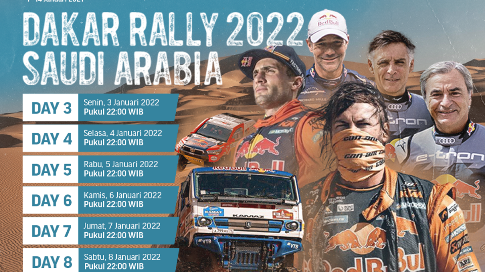 Link Live Streaming Reli Dakar 2022 Saudi Arabia Day 3-9 di Vidio