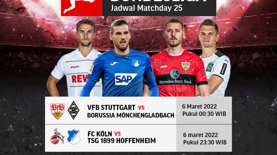 Live Streaming Bundesliga ( Liga Jerman ) 2021-22 Pekan Ke-25