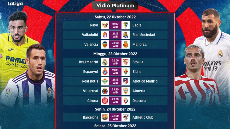 Jadwal Lengkap La Liga 2022/23 Pekan 11