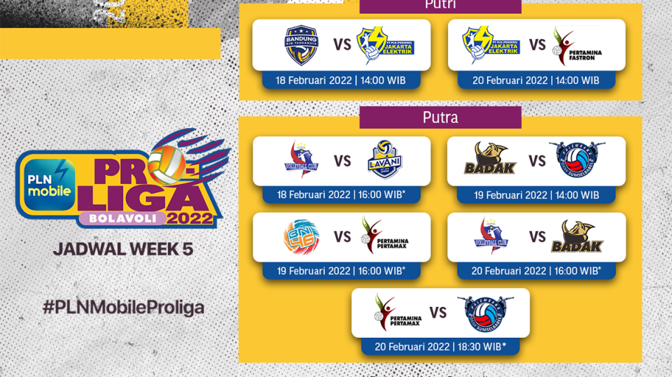 Jadwal Live Streaming PLN Mobile Proliga 2022 Pekan Keenam di Vidio