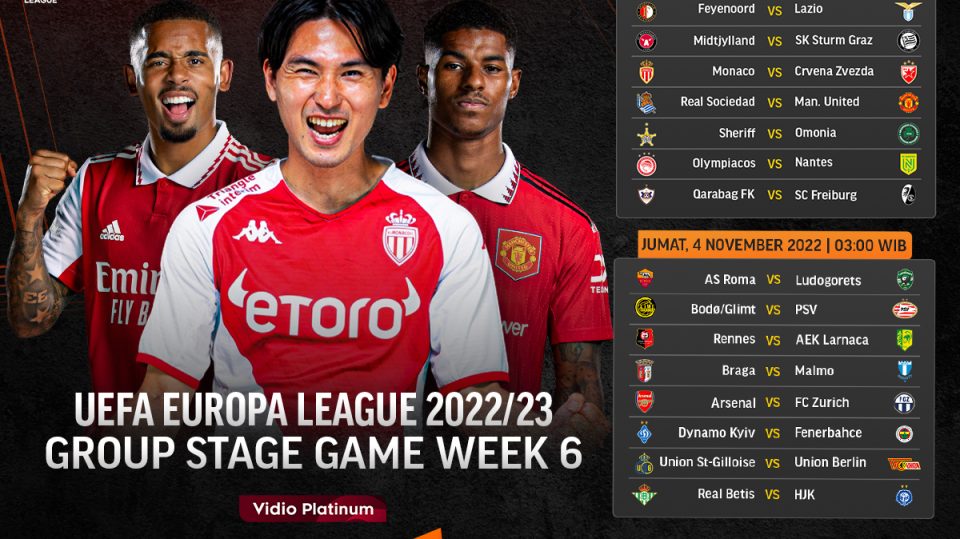 Jadwal Liga Europa 2022/23 Matchday 6