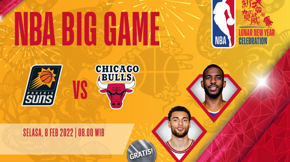 Chicago Bulls vs Phoenix Suns: Jadwal NBA 2021-22 Pekan 17 Live Streaming di Vidio