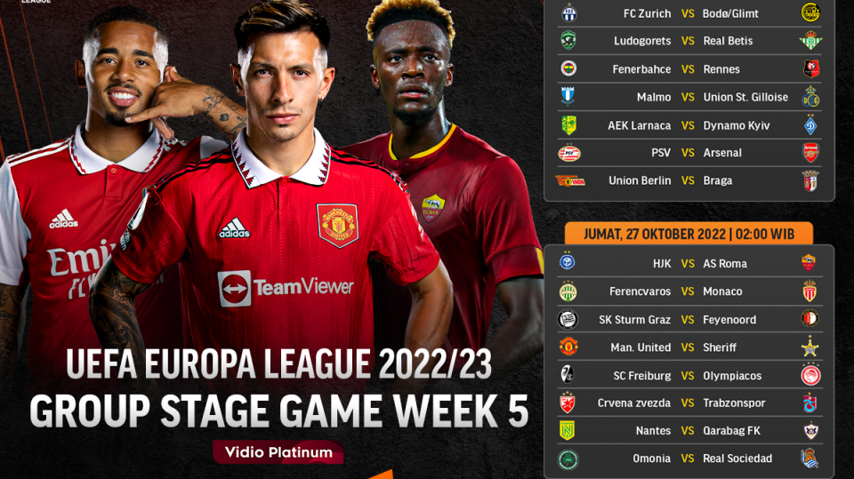 Jadwal Lengkap Liga Europa 2022/23 Matchday 5