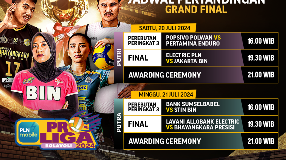 Jadwal Final PLN Mobile Proliga 2024