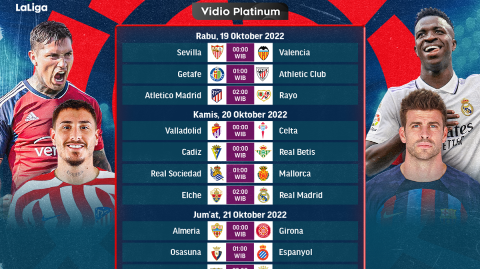 Jadwal La Liga 2022/23 Pekan 10